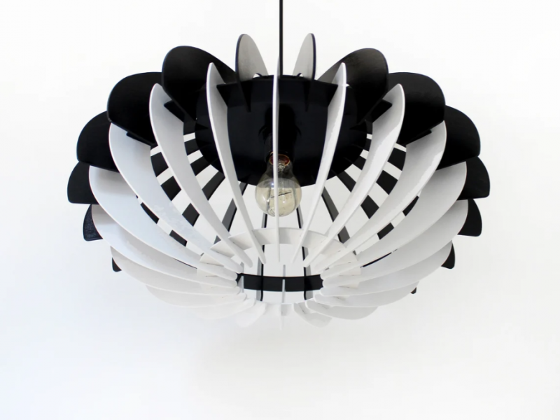 Black and White Modern Unique Pendant Light