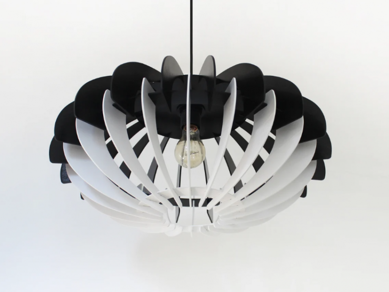 Black and White Modern Unique Pendant Light