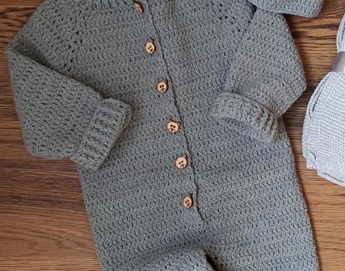 Baby crochet cotton clothes + hat