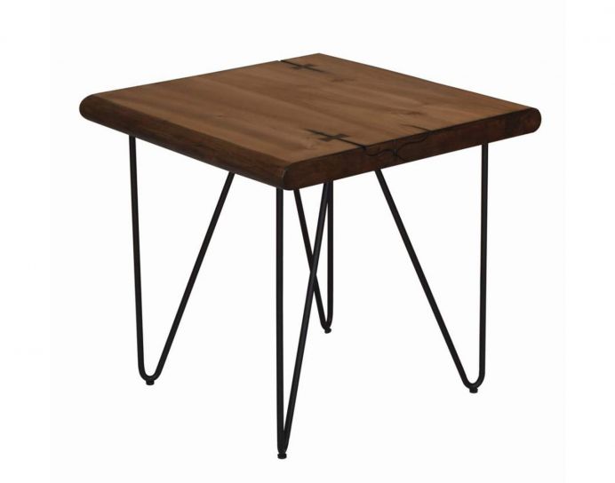Square End Table Natural Honey