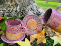 Ceramic coffee/tea mug and plate set Clay Handmade Glazed Cup Pottery Mug Modern Mug Dishwasher Safe Christmas gift