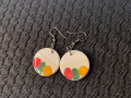 Colorful earrings handmade everyday earrings modern fashion earrings ceramic earrings unique earrings round earrings