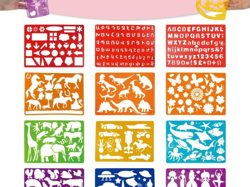 Armenian & English - Alphabet Stencil & Marker Set