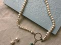 PEARL- MALACHITE NECKLACE