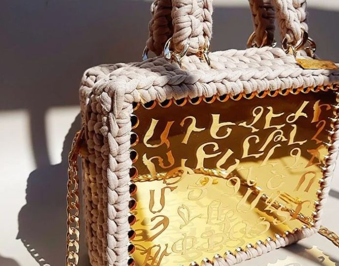 Armenian Alphabet Handmade Bag