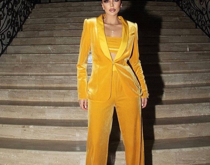 Gold Velvet Suit