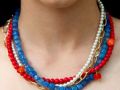 “ARMENIAN TRICOLOR” NECKLACE WITH NATURAL GEMS