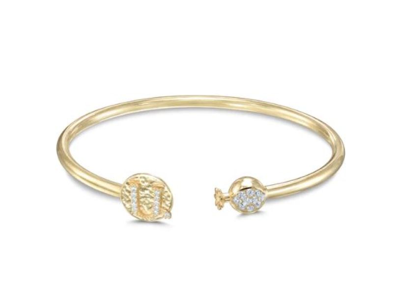 Armenian Initial Bangle Gold