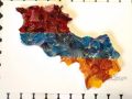 Map of Armenia and Artsakh in paper quilling techniques