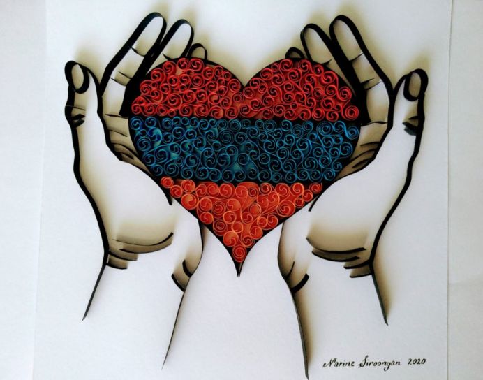 Quilled artwork “From Armenia with love”