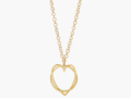 Yellow Gold Plated Cubic Zirconia Heart Necklace