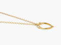 Yellow Gold Plated Cubic Zirconia Heart Necklace