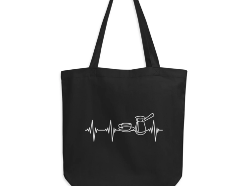 Heartbeat & Coffee Eco Tote Bag 