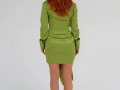 Green Satin Dress