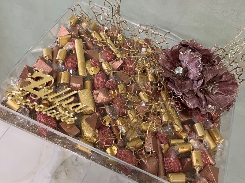 Chocolate & Flower Gift Box Arrangement
