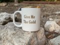 Custom ceramic mug engraved free. White with gold trim custom engraved coffee mug holds 12 oz of hot or cold liquid