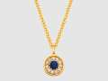 Dainty Round Evil Eye Necklace