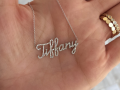 Diamond Custom Script Name Necklace