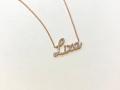 Diamond Custom Script Name Necklace