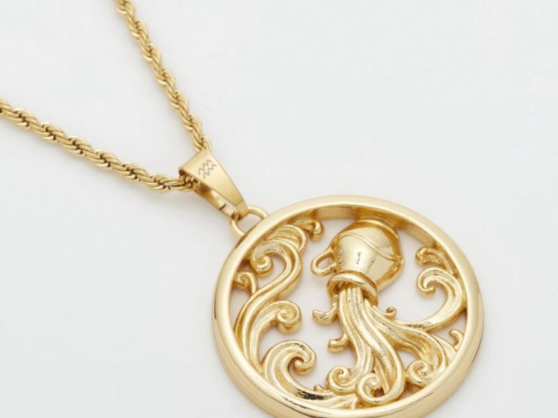 Eternal Rose - 24k Gold Plated Zodiac Collection - Eternally Aquarius