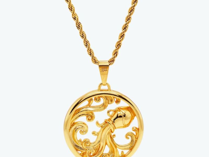 Eternal Rose - 24k Gold Plated Zodiac Collection - Eternally Aquarius