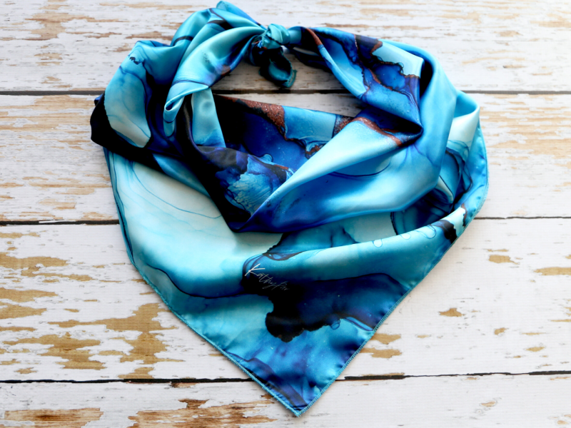 Bleu Square Scarf