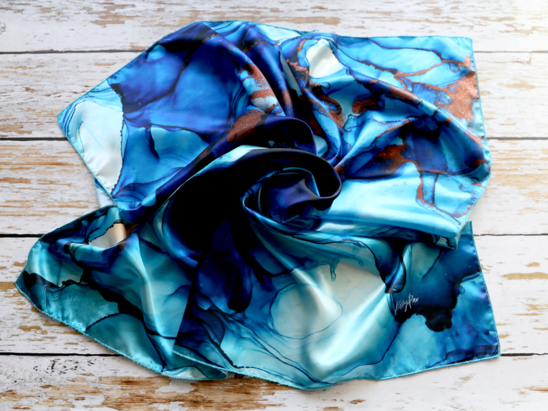 Bleu Square Scarf