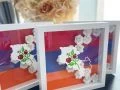 Armenia and Artsakh Frames- shadow box display frames- 9x9 frame- Artsakh flag and Armenia Flag designs- Paper flowers