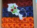 Armenia and Artsakh Frames- shadow box display frames- 9x9 frame- Artsakh flag and Armenia Flag designs- Paper flowers