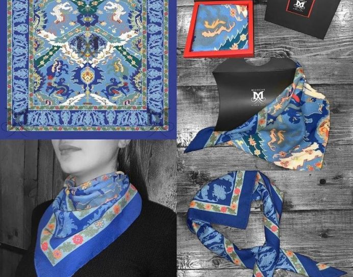 Megerian silk scarf