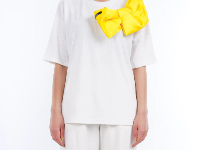 Blouse With Yellow Ribbon