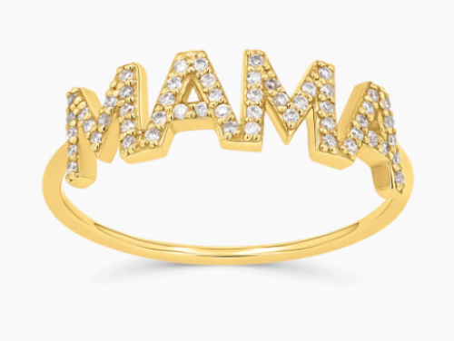 Diamond 'MAMA' Ring