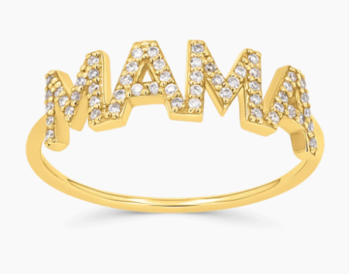 Diamond 'MAMA' Ring