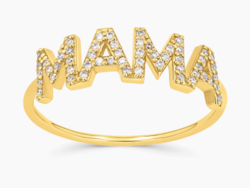 Diamond 'MAMA' Ring