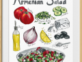 Armenian Salad Recipe Art Print