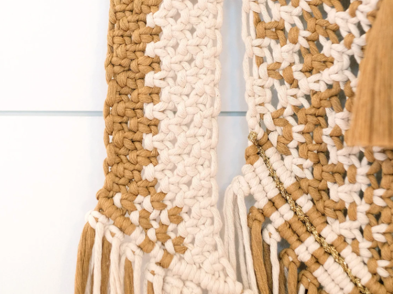 'Organic Cotton with Gold yarn' Wall Decor