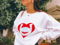 White Logo Crew Neck Sweater