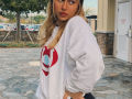 White Logo Crew Neck Sweater