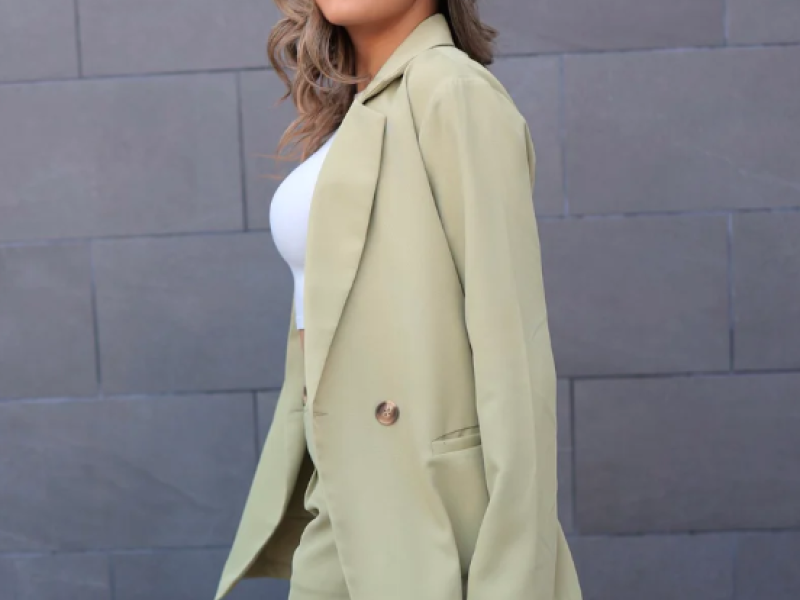 Lime Green Oversized Blazer rednur