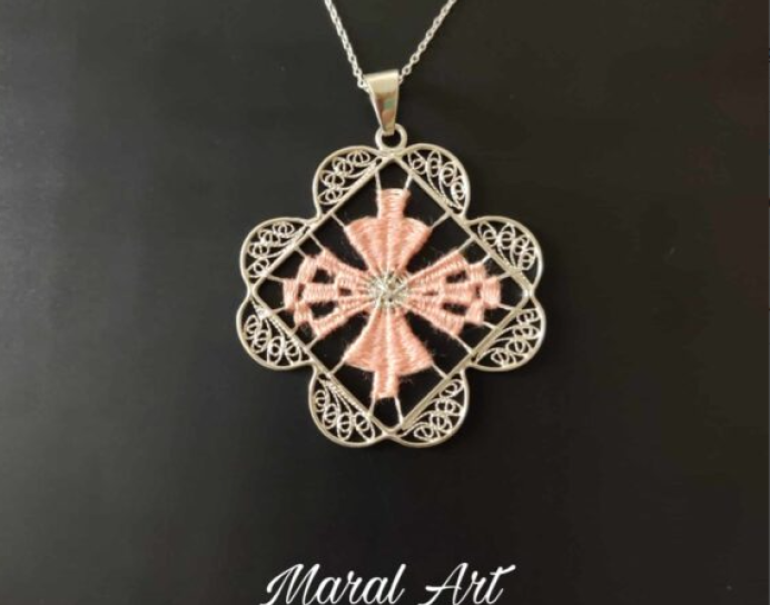 Aintab Embroidery - Silver Necklace