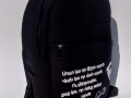 Backpack with Quote