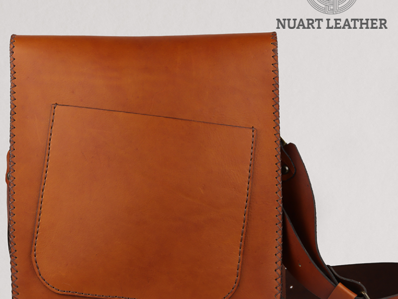 FULL GRAIN LEATHER BAG BLACK SUN BROWN TAN