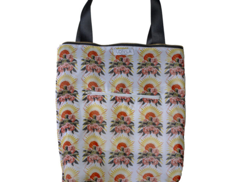 Black Tote bag with a "Mother Armenia" collage