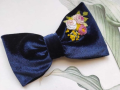 Embroidered hair bow