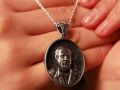 Handmade Sterling Silver Pendant with Carving of Armenian Hero Monte Melkonian - A Unique Piece of Armenian Jewelry