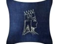 An Armenian embroidered pillow or pillow cover with old Armenian ornaments the portrait of Armenian King Tigran the Great