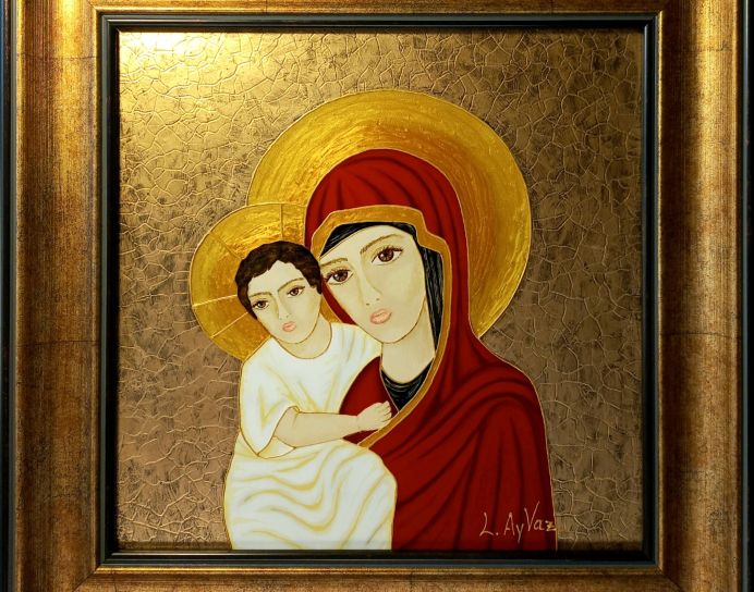 ” Icon of Blessed Virgin Mary with a Child Jesus Christ”