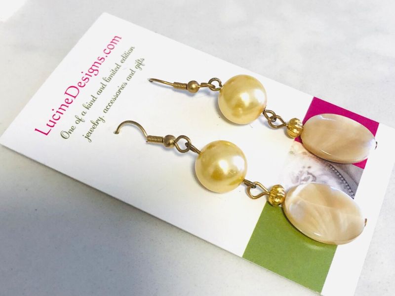 Pearl Drop Mother of Pearl Earrings