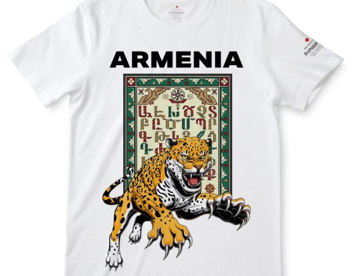 Armenian Alphabet White T-Shirts