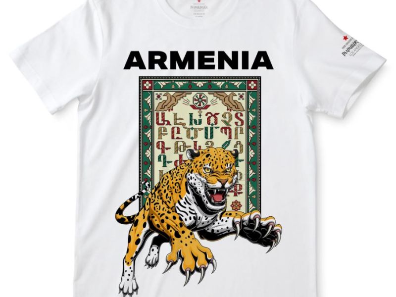 Armenian Alphabet White T-Shirts